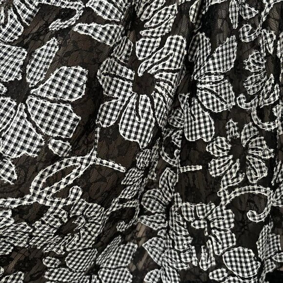 Zara Floral Gingham Midi Skirt - Picture 5 of 5